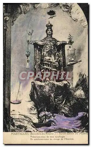 Ansichtskarte AK Martigues Bouches du Rhone Notre Dame de Misericorde