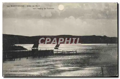 Cartes postales Martigues Effet de Nuit et I'Etang de Caronte