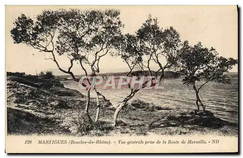 Ansichtskarte AK Martigues Bouches du Rhone Vue generale prise de la Route de Marseille