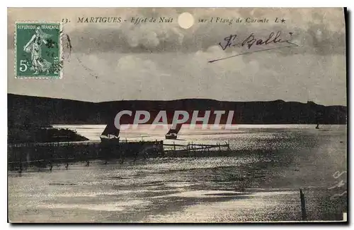 Cartes postales Martigues Effet de Nuit et I'Etang de Caronte