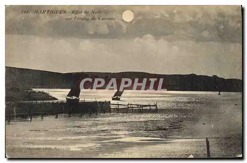 Cartes postales Martigues Effet de Nuit et I'Etang de Caronte