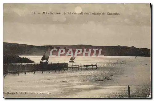 Cartes postales Martigues Effet de Nuit et I'Etang de Caroute