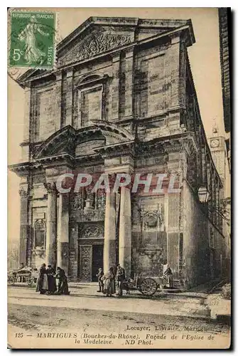 Ansichtskarte AK Martigues Bouches du Rhone Facade de I'Eglise de la Madeleine
