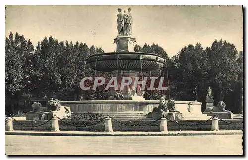 Cartes postales Aix en Provence B du R La Grande Fontaine Place de la Rotonde