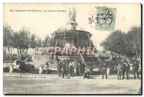 Ansichtskarte AK Aix La Grande Fontaine