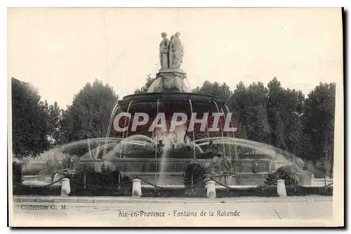 Cartes postales Aix en Provence Fontaine de la Rotonde