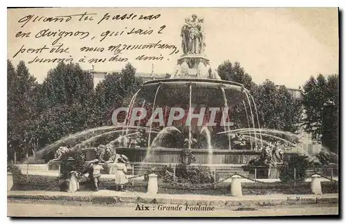 Ansichtskarte AK Aix Grande Fontaine