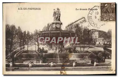 Cartes postales Aix en Provence La Grande Fontaine