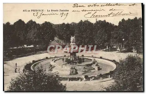 Cartes postales Aix en Provence La Grande Fontaine