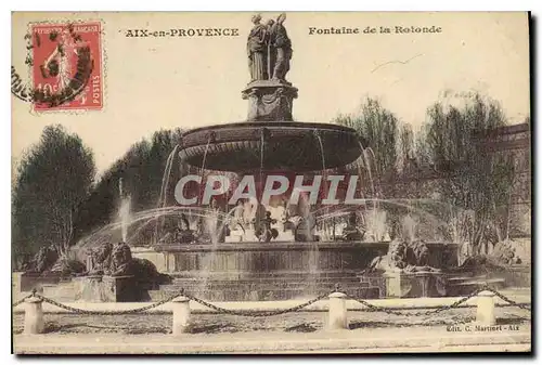 Cartes postales Aix en Provence Fontaine de la Rotonde