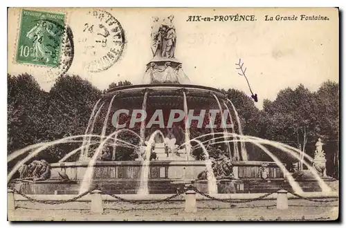 Cartes postales Aix en Provence La Grande Fontaine