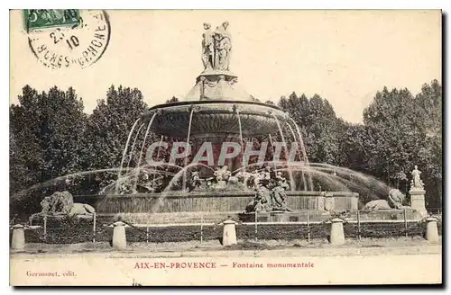 Cartes postales Aix en Provence Fontaine Monumentale