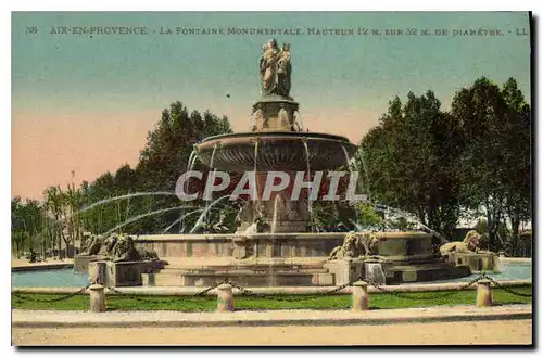 Cartes postales Aix en Provence La Fontaine Monumentale Hauteur