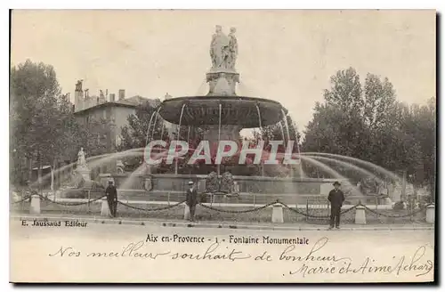 Cartes postales Aix en Provence Fontaine Monumentale