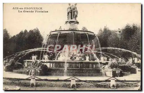 Cartes postales Aix en Provence La Grande Fontaine