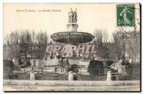 Cartes postales Aix en Provence La Grande Fontaine