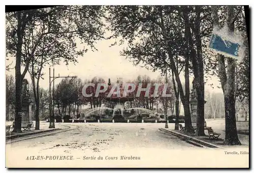 Cartes postales Aix en Provence Sortie du Cours Mirabeau