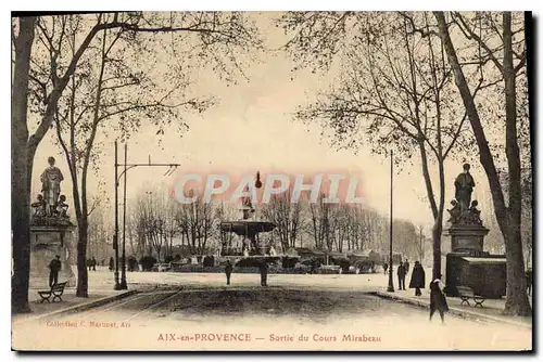 Cartes postales Aix en Provence Sortie du Cours Mirabeau