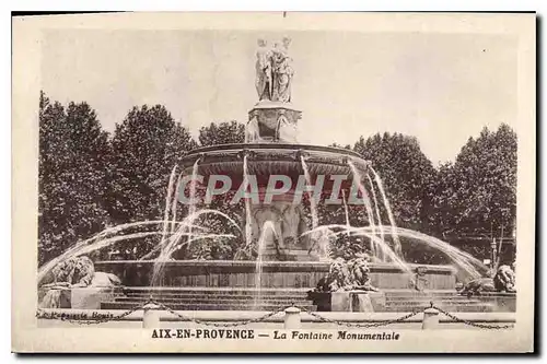 Cartes postales Aix en Provence La Fontaine monumentale