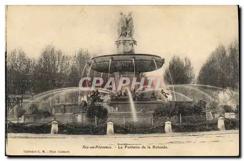 Cartes postales Aix en Provence La Fontaine de la Rotonde