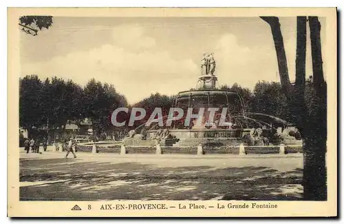 Cartes postales Aix en Provence La Place La Grande Fontaine