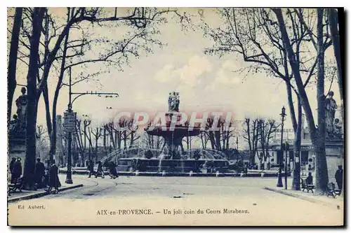 Cartes postales Aix en Provence Un joli coin du Cours Mirabeau