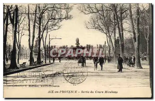 Cartes postales Aix en Provence Sortie du Cours Mirabeau