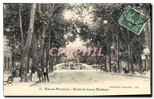 Cartes postales Aix en Provence Sortie du Cours Mirabeau