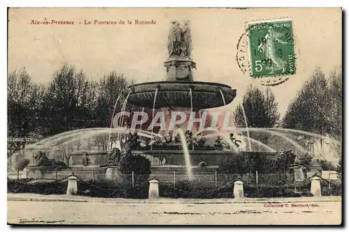 Cartes postales Aix en Provence La Fontaine de la Rotonde