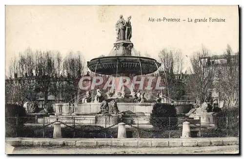 Cartes postales Aix en Provence La grande Fontaine