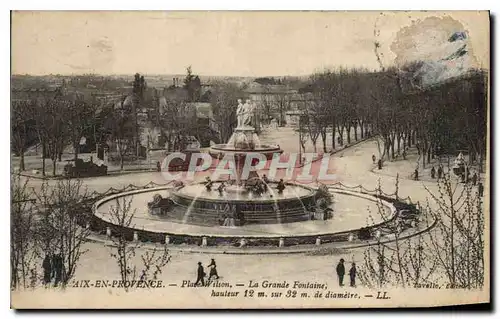 Cartes postales Aix en Provence Place Wilson La Grande Fontaine