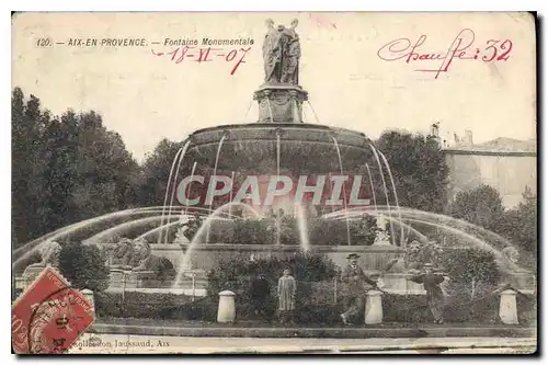 Cartes postales Aix en Provence Fontaine Monumentale