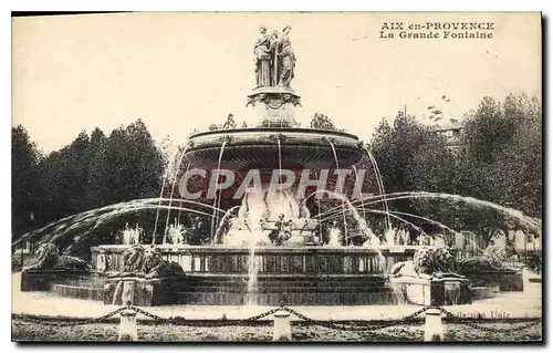 Cartes postales Aix en Provence La Grande Fontaine