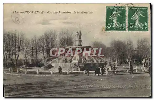 Cartes postales Aix en Provence Grande Fontaine de la Rotonde