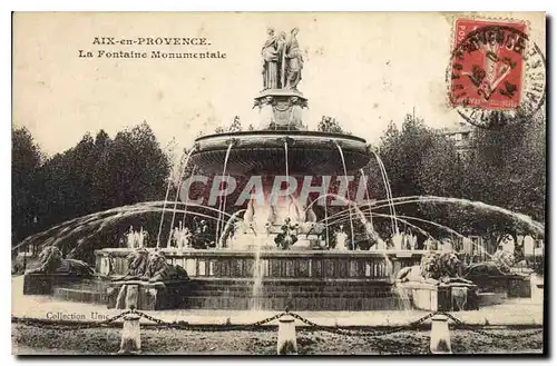 Cartes postales Aix en Provence La Fontaine Monumentale