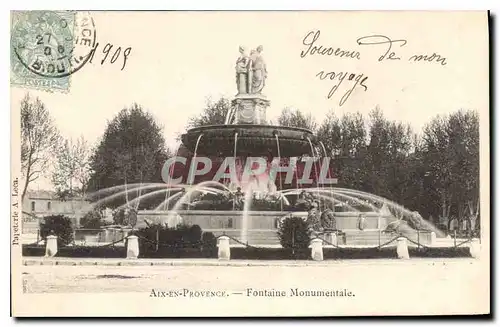 Cartes postales Aix en Provence Fontaine Monumentale