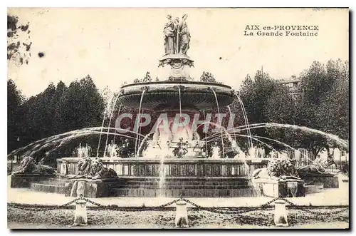 Cartes postales Aix en Provence La Grande Fontaine