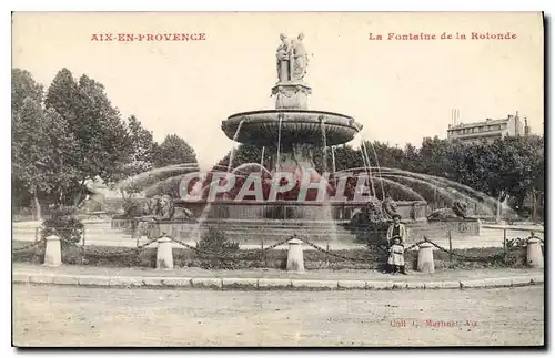 Cartes postales Aix en Provence Fontaine de la Rotonde