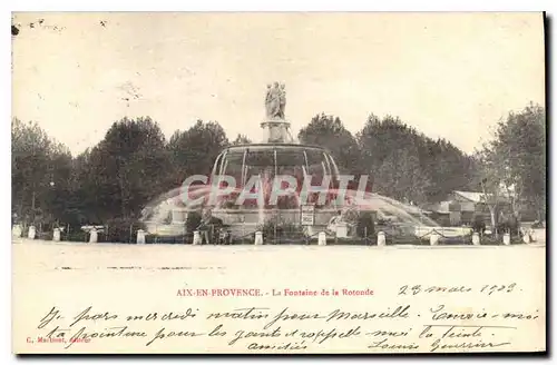 Cartes postales Aix en Provence La Fontaine de la Rotonde