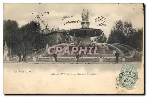 Cartes postales Aix en Provence Grande Fontaine