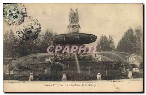 Ansichtskarte AK Aix en Provence La Fontaine de la Rotonde