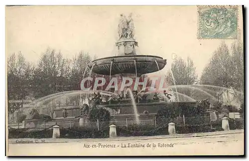 Ansichtskarte AK Aix en Provence La Fontaine de la Rotonde