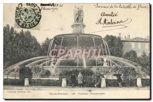 Cartes postales Aix en Provence Fontaine Monumentale