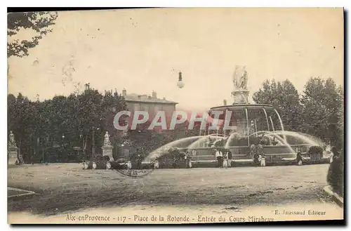 Cartes postales Aix en Provence Place de la Rotonde Entree du Cours Mirabeau