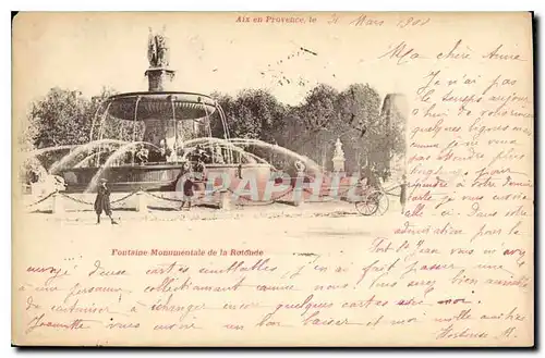 Cartes postales Aix en Provence Fontaine monumentale de la Rotonde