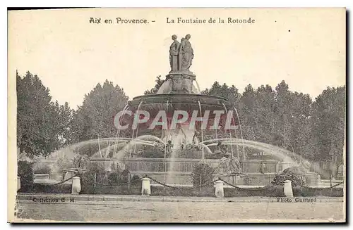 Ansichtskarte AK Aix en Provence La Fontaine de la Rotonde