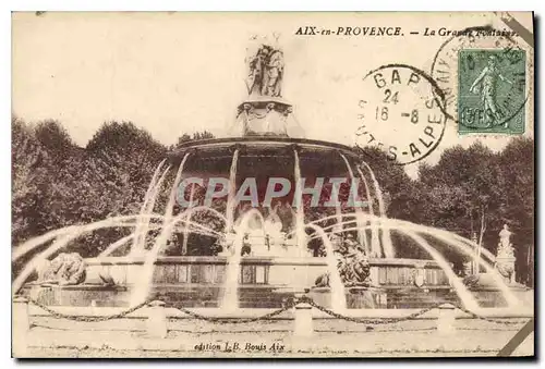 Cartes postales Aix en Provence La Grande Fontaine