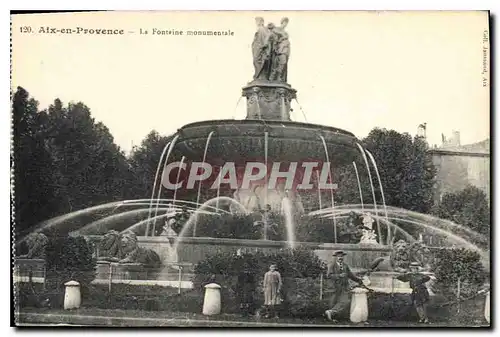 Cartes postales Aix en Provence La Fontaine monumentale