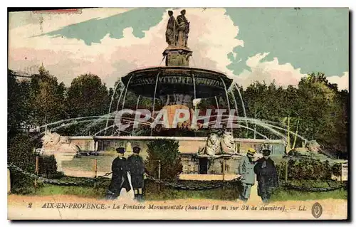 Cartes postales Aix en Provence La Fontaine monumentale