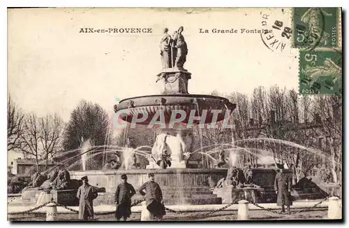 Cartes postales Aix en Provence La Grande Fontaine